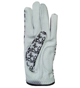 Gants de golf Cabretta pour femmes et hommes, en peau de mouton, avec motifs et logos personnalisés, gants tendance, fabrication OEM. - Product Image 5