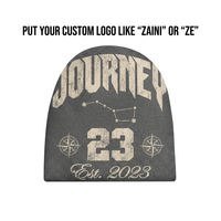 Gorro de Punto Acrílico Premium de 320 GSM para Hombre, Color Gris Jaspeado Claro, Impresión por Sublimación Completa, Impresión Personalizada por Serigrafía, Transferencia Térmica