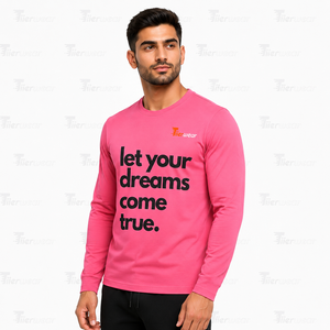 Mens <b>Moisture</b> <b>Wicking</b> Long Sleeve <b>T</b> <b>Shirts</b> Quick Dry Performance Fabric Crew Neck Full Sleeve 100% Cotton Eco-Friendly Sport - Product Image 2