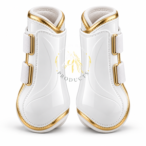 Botas de cepillado para caballos fiables con cierres de gancho seguros, acolchado suave y construcción duradera para caballos activos durante el entrenamiento. - Product Image 2