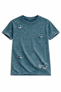 T-shirt personnalisé vintage délavé, couleur turquoise, en coton, unisexe, coupe oversize, streetwear, vierge, OEM, vente en gros - Product Image 2