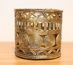 New Arrival Brass Pen Holder Jar Office Standard Desktop Organizer Makeup <b>Brush</b> Container <b>Round</b> Brass Candle Jar - Product Image 4