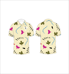 เสื้อโปโลผู้ชายสีเบจพิมพ์ลายผีเสื้อแขนสั้นลำลองแฟชั่นฤดูร้อนเสื้อยืดกอล์ฟ - Product Image 6