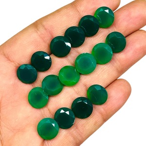 Onyx vert naturel, pierres précieuses rondes taillées et calibrées, 11 mm, pierres d'onyx vertes en vrac, prix de gros pour la fabrication de bijoux - Product Image 2