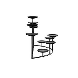 Candélabre moderne en fer noir 10,6 pouces, durable, fait main, écologique, portable, décoration intérieure, activités religieuses, Jaffsexports - Product Image 3