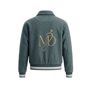 Vintage Style Custom Embroidery Varsity Bomber Jacket Retro Cotton Men Breathable Eco-Friendly Winter Streetwear Fashion <b>Coat</b> - Product Image 6