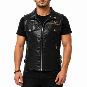 Chaleco de cuero genuino para hombre, estilo vintage, ajuste cómodo, diseño duradero, hecho a medida, chaleco de motociclista, cuero premium para hombre - Product Image 1
