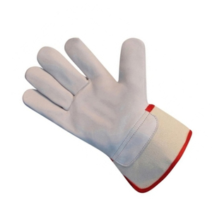 Leather <b>Thermal</b> Safety <b>Gloves</b> Full Texture Smooth Anti-Slip Knit Wrist Outdoor Casual General Purpose Resistance <b>Working</b> <b>Gloves</b> - Product Image 2