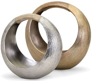 Décoration de rue extérieure, statue abstraite géante, sculpture d'œuf en bronze et laiton - Product Image 3