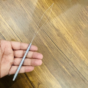 Custom Logo Stainless steel Hair Extension Loop Tool – Professional Micro <b>Beads</b> Pulling <b>Needle</b> for Nano Ring Installation - Product Image 2