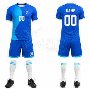 Camiseta Deportiva de Manga Corta para Adultos, Tallas Grandes, Conjunto de Entrenamiento de Fútbol, Pantalones Cortos a Juego, Práctica de Equipo, Fitness, Juegos de Fútbol - Product Image 2