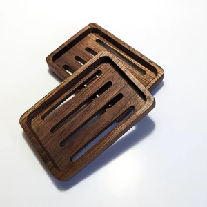 Modern High Quality Wooden Soap Dish & Case Holder Eco-Friendly Bathroom <b>Shower</b> Waterfall Drainer for Kitchen - Product Image 1