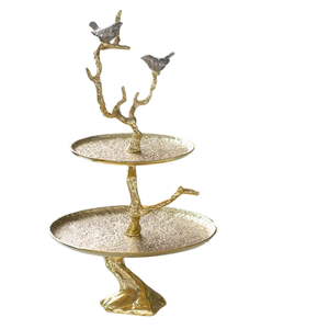 <b>3</b> <b>Tier</b> Brass And Stainless Steel <b>Cake</b> <b>Stand</b> Server For Home Decor Tabletop Centerpiece Decorative <b>Cake</b> <b>Stand</b> Dessert Display - Product Image 3