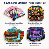 Magnet Kulkas Resin 3D Makanan Jalanan Korea Selatan Seoul Kustom, Suvenir Miniatur Ramah Lingkungan, Dekorasi Rumah Pernikahan Paskah Grosir