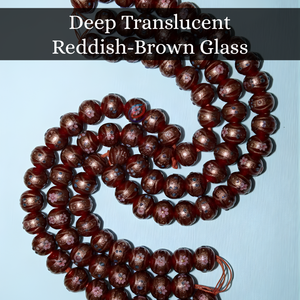 EXCEL EXPORTS Cuentas de Vidrio Hechas a Mano para Decoración de Pasteles de Boda, Color Rojo, 12 mm, 8 Pulgadas, Redondas |   Patrón de Puntos Metálicos |   Fabricación de Joyería DIY - Product Image 2