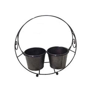 Pots de fleurs modernes en métal avec support pour plantes d'intérieur, décoration de la maison, style minimaliste, finition thermolaquée - Product Image 4