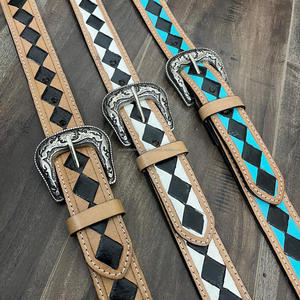 Bandoulière en cuir usiné à la main multifonction réglable personnalisée Sangles de sac en cuir véritable à carreaux pour unisexe - Product Image 6