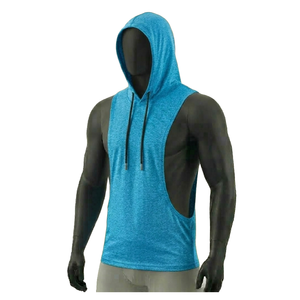 Camiseta Deportiva Ajustada para Hombre, Chaleco de Gimnasio sin Mangas con Capucha - Product Image 1