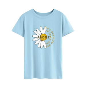 T-shirts pour femmes, décontractés, à manches courtes, col en V, grande taille, écologiques, logo personnalisé, polyester, haute qualité, dernier design, OEM - Product Image 5