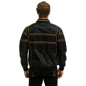 Nouvelles vestes design personnalisé vente en gros veste coupe-vent imperméable vestes coupe-vent tissées à glissière pour hommes - Product Image 5