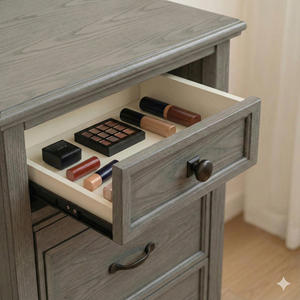 Poignée de meuble en alliage de zinc à bouton rond et base carrée, vente directe usine, pour tiroirs de cuisine, salle de bain, tables de nuit et armoires - Product Image 5