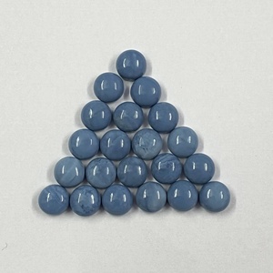 AAA Quality 5mm Natural Blue Opal Round Cabochon Loose Gemstone For Jewelry Making <b>Ring</b> Pendant Bracelet Import Without Duty - Product Image 1