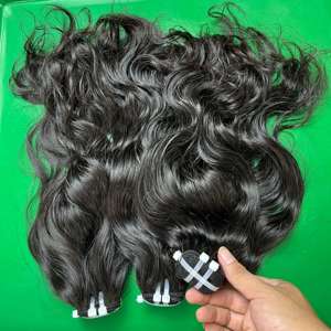 Vietnamese Super Double Drawn Raw Unprocessed Hair Natural Wavy Bundles Hair Extensions No <b>Tangle</b> No Shedding - Product Image 1