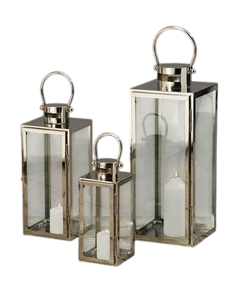 Modern Rustic Selling Home Decorative <b>set</b> of 3 pieces Metal <b>lantern</b> With Silver Finish Candle <b>Lanterns</b> for Outdoor Customized - Product Image 6
