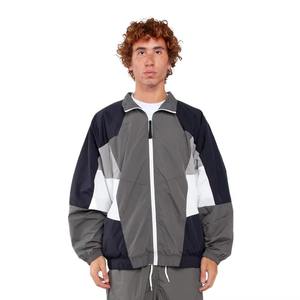 Conjunto Corto de Chaqueta Cortavientos y Pantalón de Chándal de Nylon Vintage 2026 para Hombre, Azul Carolina y Blanco - Product Image 1