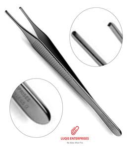 Pinzas Quirúrgicas Adson de 2x3 Dientes, Pinzas de Pulgar de Acero Inoxidable, Instrumento Médico - Product Image 1