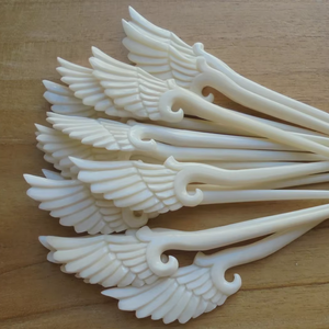 กิ๊บติดผมกระดูกสีขาวธรรมชาติ |   เครื่องประดับผมสไตล์วินเทจ - Product Image 4