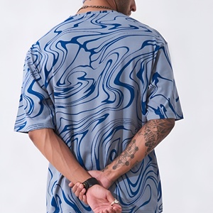 T-shirt Homme Oversize Personnalisé de Haute Qualité 100% Coton Vierge, Impression Vintage, Coton Biologique, Prix de Gros, T-shirt Streetwear - Product Image 2