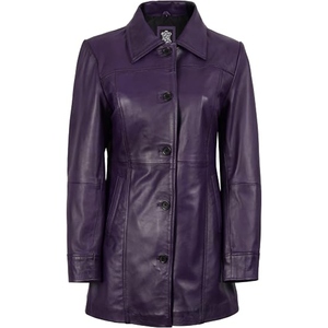 Manteau long en cuir véritable pour femme, trench-coat de luxe, longueur intégrale, fabrication sur mesure OEM, vente en gros - Product Image 3
