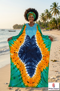 Printed <b>Kaftan</b> Dress Women Lightweight Beach Cover Up <b>Summer</b> Wear Loose Fit Custom Fabric Bulk Manufacturing and Export Supply - Product Image 2