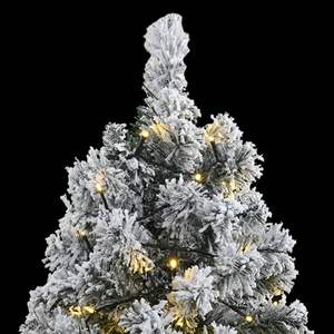Albero di Natale Artificiale Pieghevole con 300 LED e Neve Sintetica, 210 cm - Product Image 2