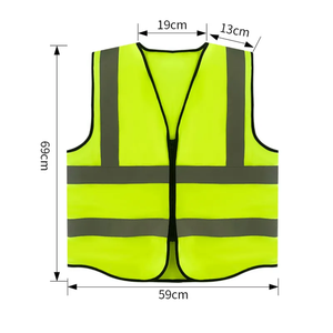 Gilet de sécurité réfléchissant en polyester multi-poches personnalisé - Imperméable, LED clignotante, ANSI Classe 1, EN ISO 20471 Classe 2, haute visibilité - Product Image 3