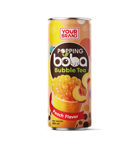 OEM Premium 320ml Votre Marque Boisson Popping Boba Infusée au Jus de Fruits NFC Véritable Thé aux Perles Marque Privée OEM ODM Échantillon Gratuit Vente en Gros - Product Image 1