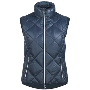<b>Men's</b> Navy Blue Windproof Water-Repellent Sporty Puffer Vest Sleeveless <b>Gilet</b> Stand Collar Zip <b>Lightweight</b> Waistcoat ODM Autumn - Product Image 5