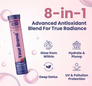 Comprimés effervescents de glutathion avec astaxanthine et acide hyaluronique – Formule avancée pour éclaircir et hydrater la peau - Product Image 5