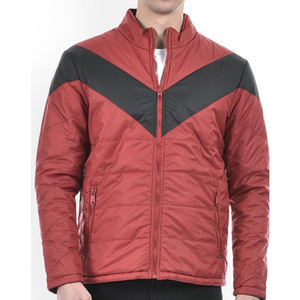 Chaqueta de lana de alta calidad para hombre, con logotipo personalizado, cierre de cremallera, cuello alto, relleno de plumón, con acabado brillante, para el invierno. - Product Image 5