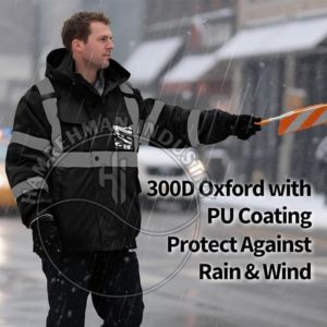 Customizable Hi Vis Construction Softshell Security <b>Jacket</b> Windproof Security Guard <b>Jacket</b> <b>Reflective</b> Security <b>Jacket</b> for <b>Men</b> - Product Image 2