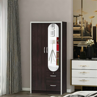 Fabricant armoire de placard cadre armoire Simple armoires modernes porte avec miroir fabriqué en malaisie 1272