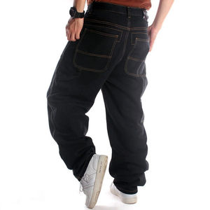 Pantalones Vaqueros Anchos de Pierna Recta con Estampado Personalizado, Estilo Urbano, Lavados, para Hombre, Venta al por Mayor - Product Image 2