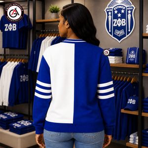 เสื้อคาร์ดิแกนไหมพรมอะคริลิกปักลาย Zeta Phi Beta สำหรับผู้หญิง |   เสื้อคาร์ดิแกนวินเทจปักลาย ZOB Sorority แบบสั่งทำพิเศษสำหรับฤดูหนาว - Product Image 2