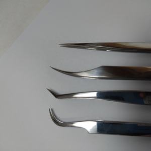 <b>Eyelash</b> Extension Tweezers Set of 4 Pieces-Stainless Steel Precision Anti-Magnetic Durable False <b>Eyelash</b> <b>Applicator</b> & Tweezers - Product Image 6