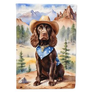Boykin Spaniel Cowboy Bienvenue Jardin Drapeau Multicolore Boîte Aux Lettres Décoratif Cour Drapeau Bannière Patio Illustration pour Lits De Fleurs Cour Taille - Product Image 1