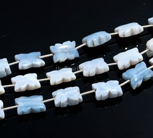 Cuentas de Ópalo Azul Natural Talladas en Forma de Flor de 11-12mm, Cuentas de Ópalo Talladas a Mano, Cuentas de Cristal de Ópalo, Venta al por Mayor, Hilo de 8 Pulgadas - Product Image 3