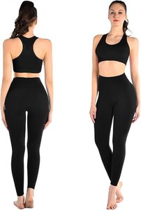 Women High Waist Black Leggings Slim Fit Knitted Spandex Cotton Winter Casual Solid Color Breathable Full Length Pants - Product Image 2