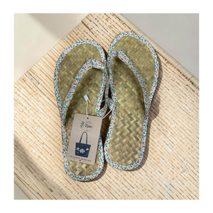 Sandales en herbe de jonc naturelle, tissées à la main, chaussures d'été écologiques, artisanat traditionnel vietnamien pour la maison - Product Image 4