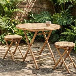 Natural Bamboo <b>Folding</b> <b>Table</b> Mini <b>Round</b> Coffee <b>Table</b> Light Weight Portable Outdoor Garden Camping Picnic Low Wooden <b>Table</b> - Product Image 4
